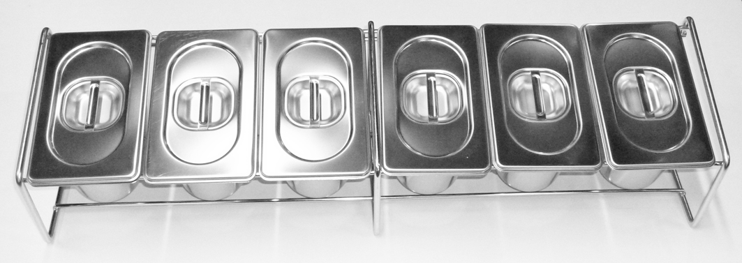 Wire Spice / Topping stand  for Gastronorm containers. With 6 x